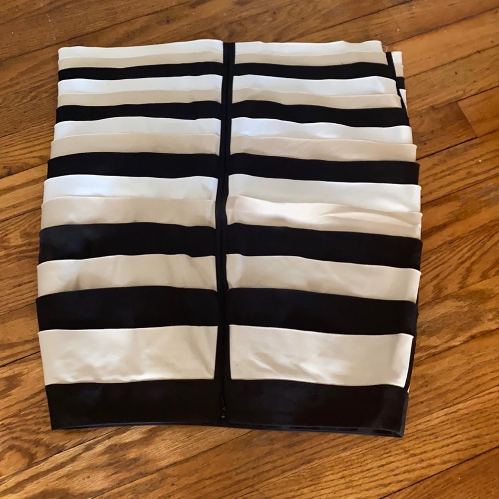 Black tan and white skirt